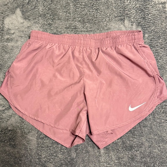 Nike Dri Fit Running Shorts Womens Size Small Pink Athletic Gym Workout - Picture 1 of 7